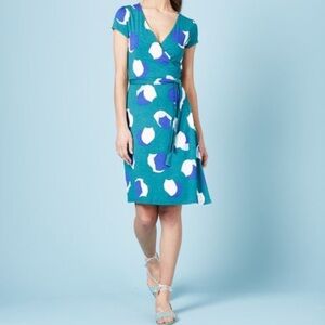 Boden Abstract Dot Wrap Dress